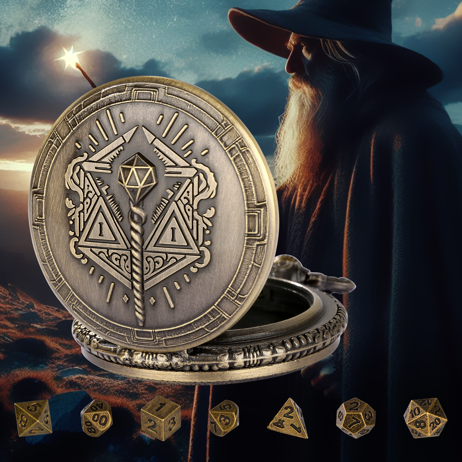 Board Game Pandemic - YISUYA Wizard Pocket Watch Case DND