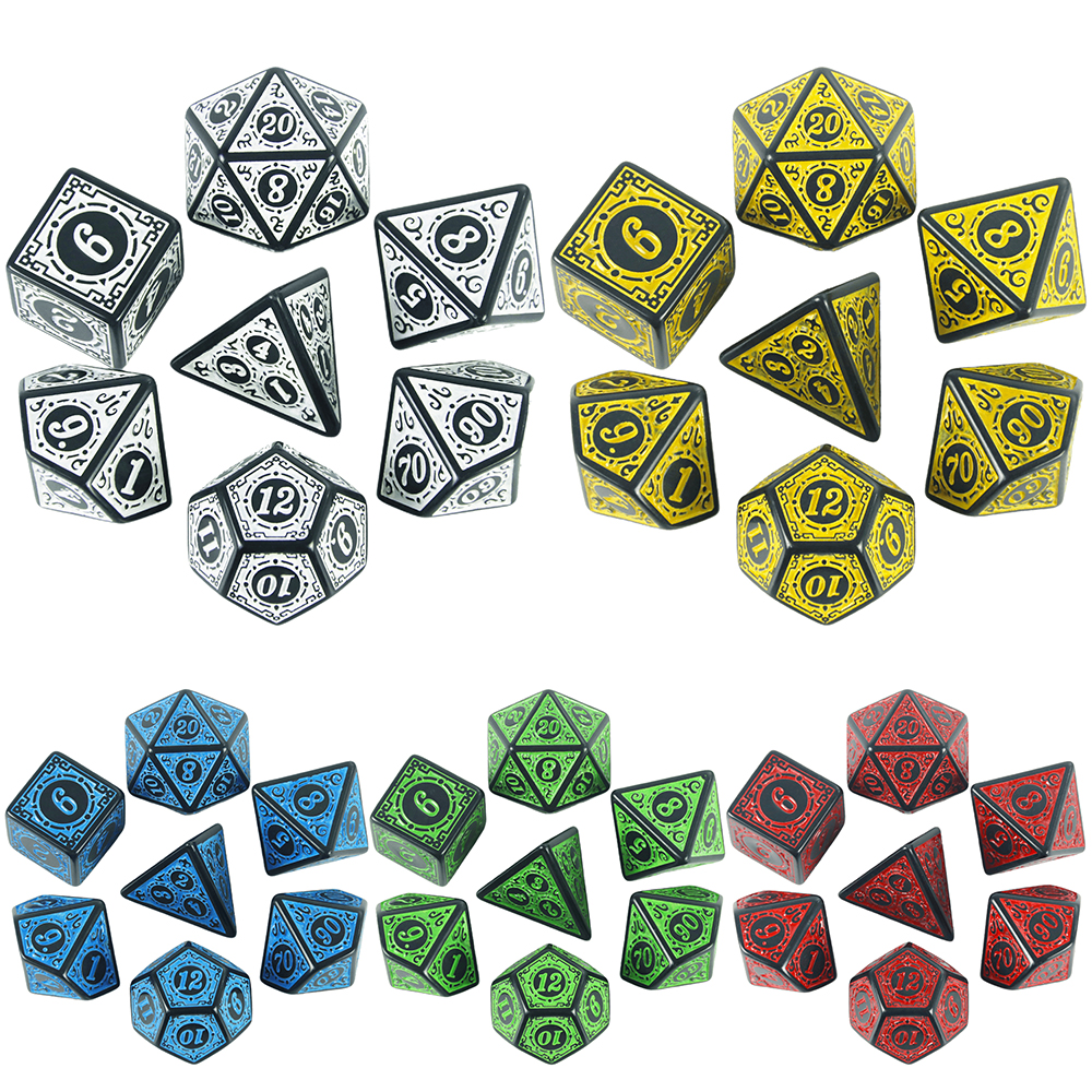 Board Game Pandemic - DNDGame Polyhedral Dice Set with Textures