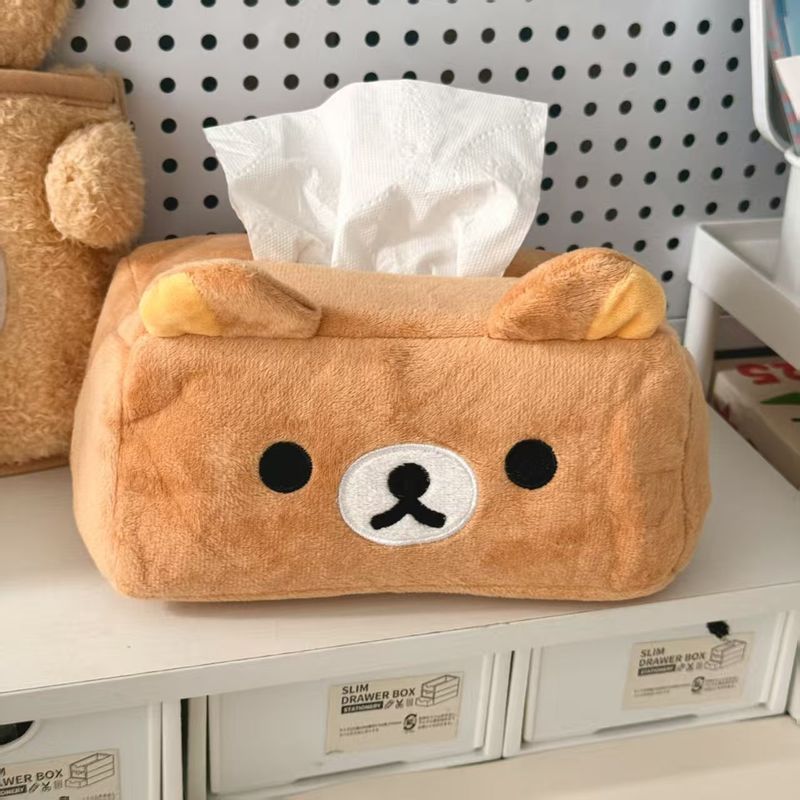 Game Storage Box - Cartoon Cute Rilakkuma Bear Plush Tissue