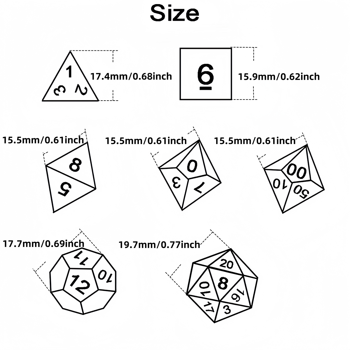 DND Dice Set 7pcs Mixing Color - đánh giá và giá Board Game Pandemic