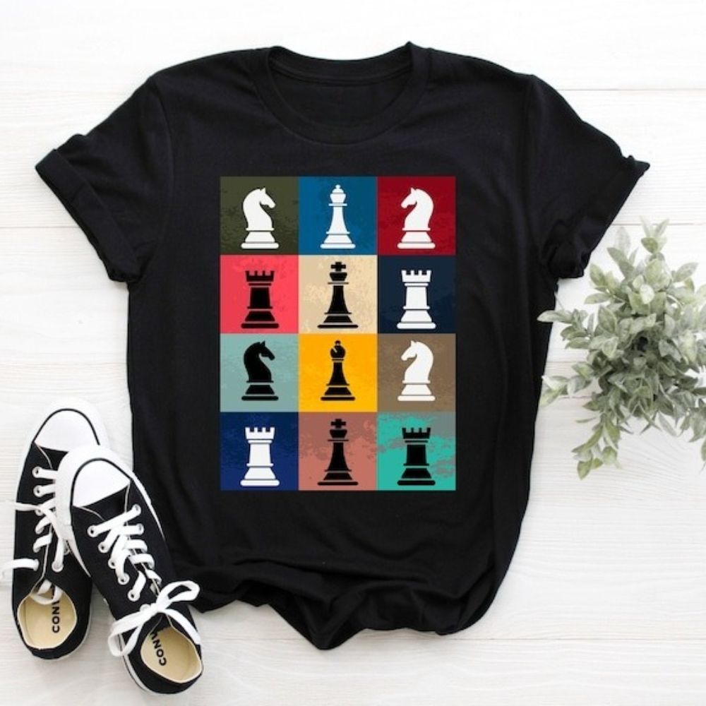 Vintage Chess Lover T-shirt Ch - đánh giá và giá Board Game Queen