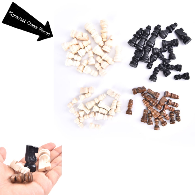 32pcs Wooden Chess Pieces Comp - đánh giá và giá Board Game Queen