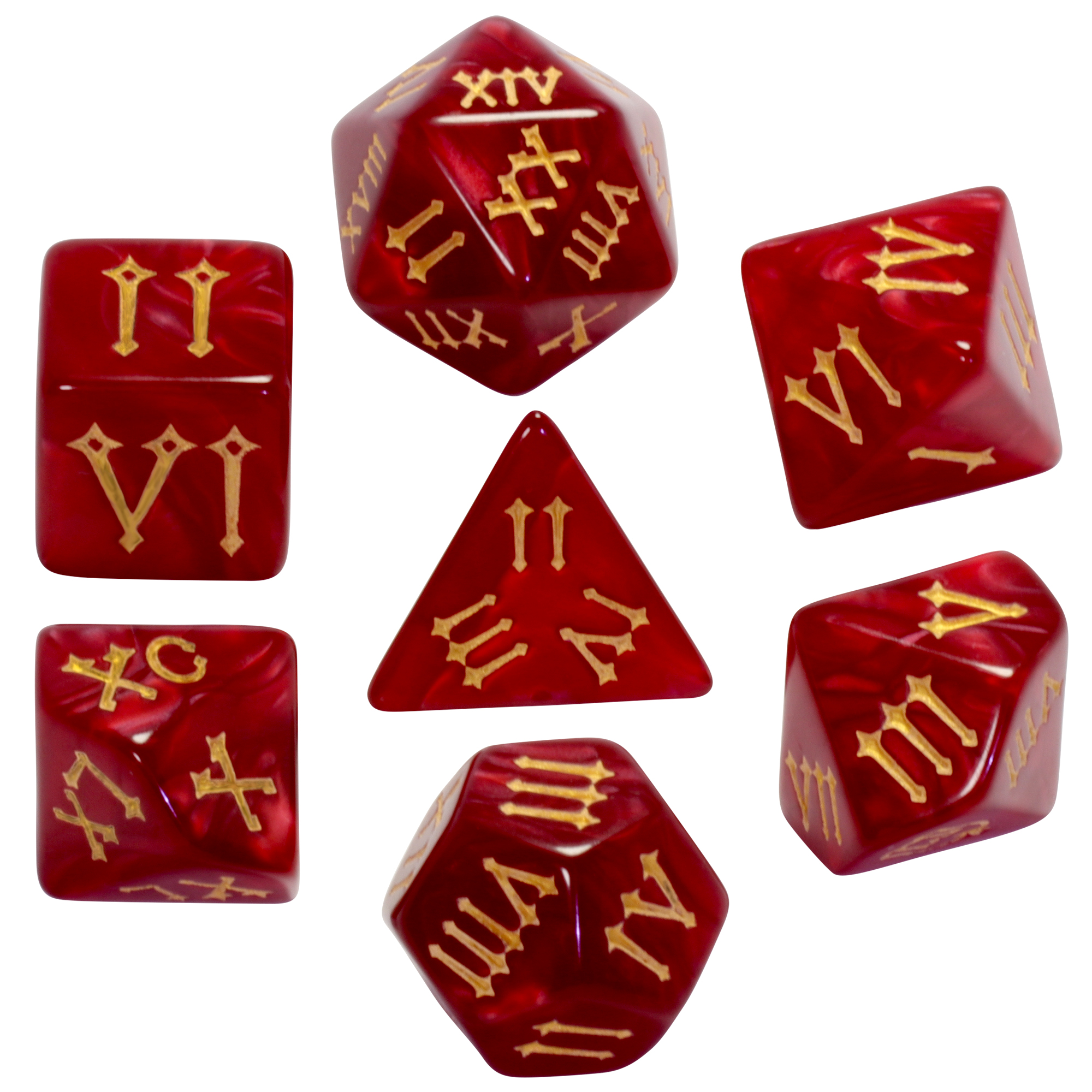 Polyhedral Dice Set 7pcs Table - đánh giá và giá Board Game Font