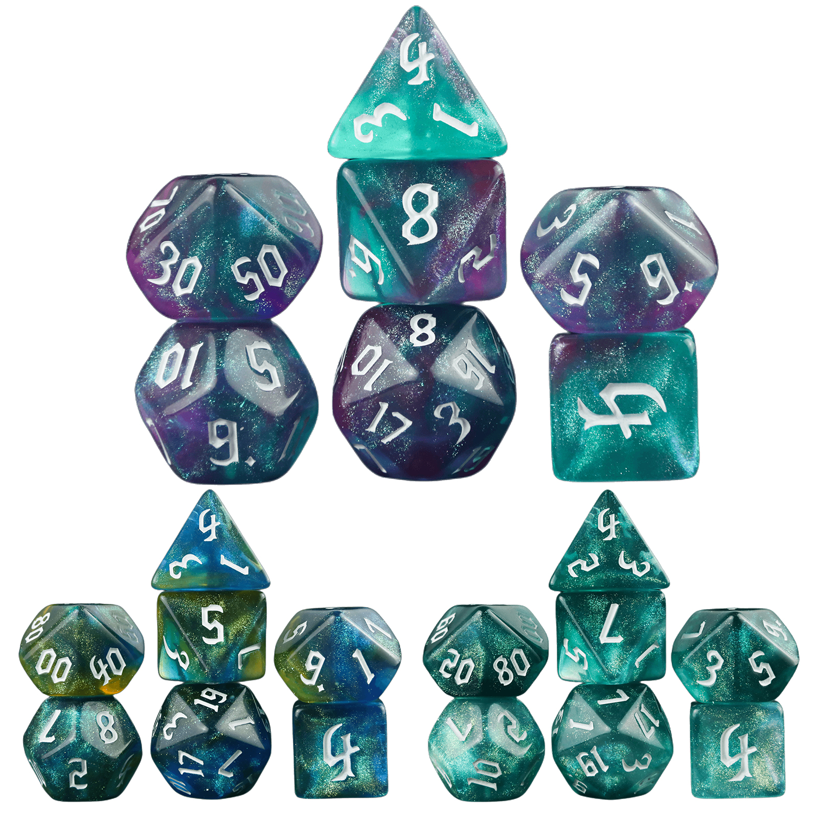 7 Pcs of New Double Colors Dic - đánh giá và giá Board Game Font