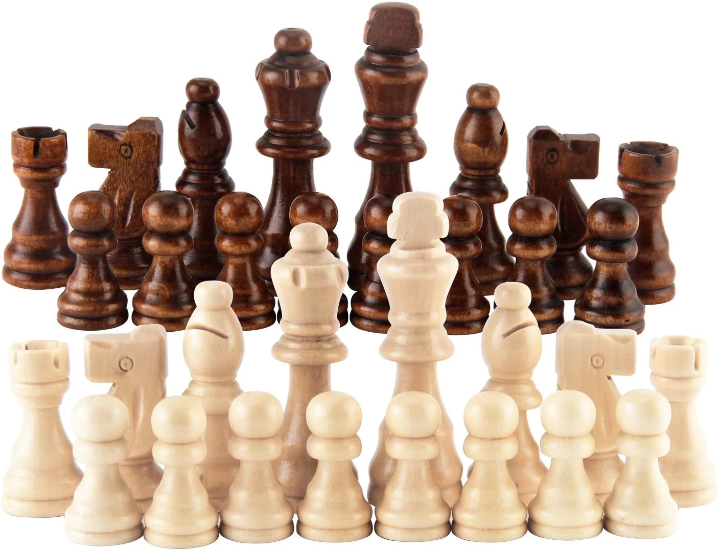 32 Pieses Wooden Chess Standar - đánh giá và giá Board Game Queen