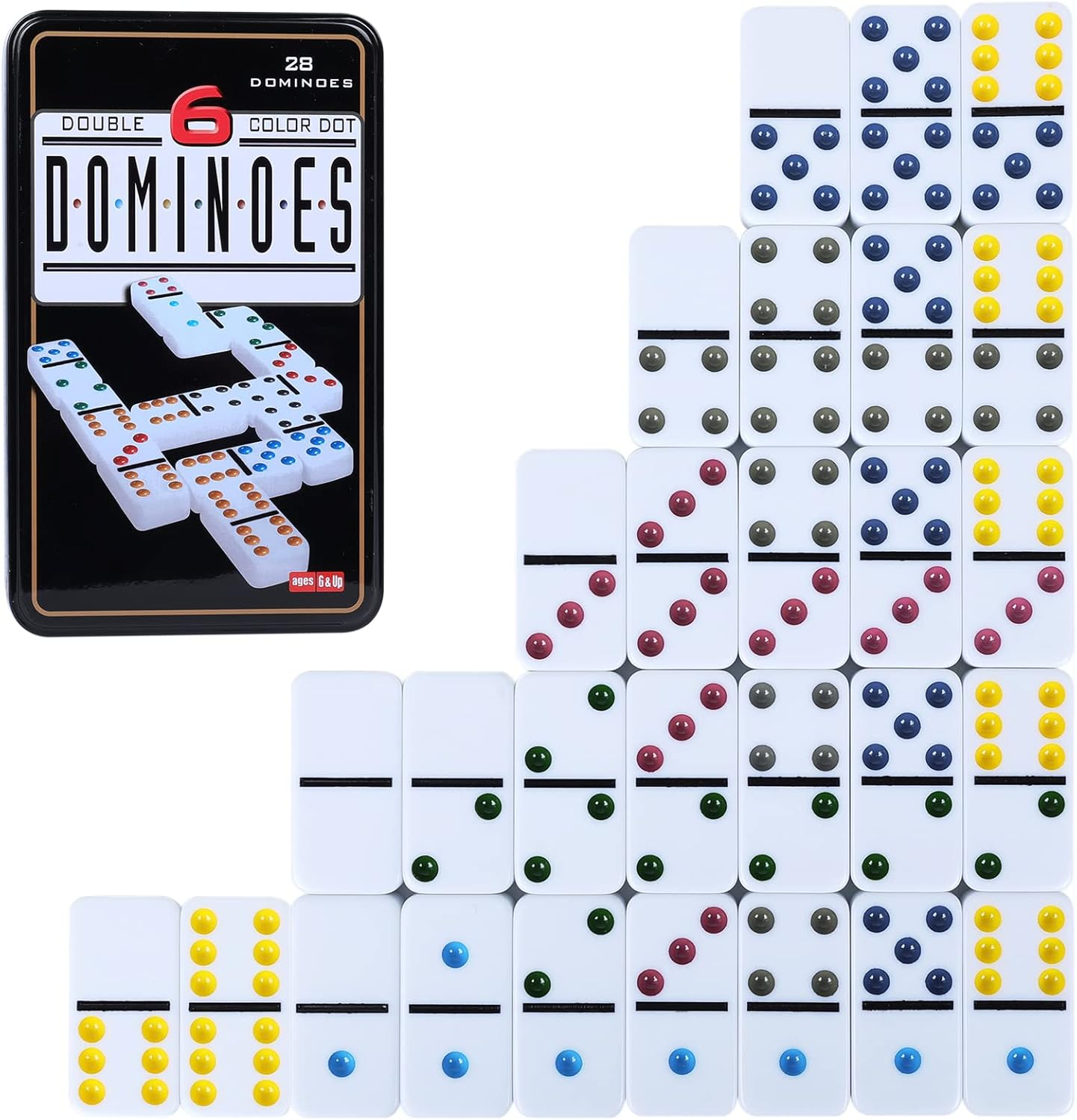 Double 6 Dominos Set for Adult - đánh giá và giá Game Storage Box