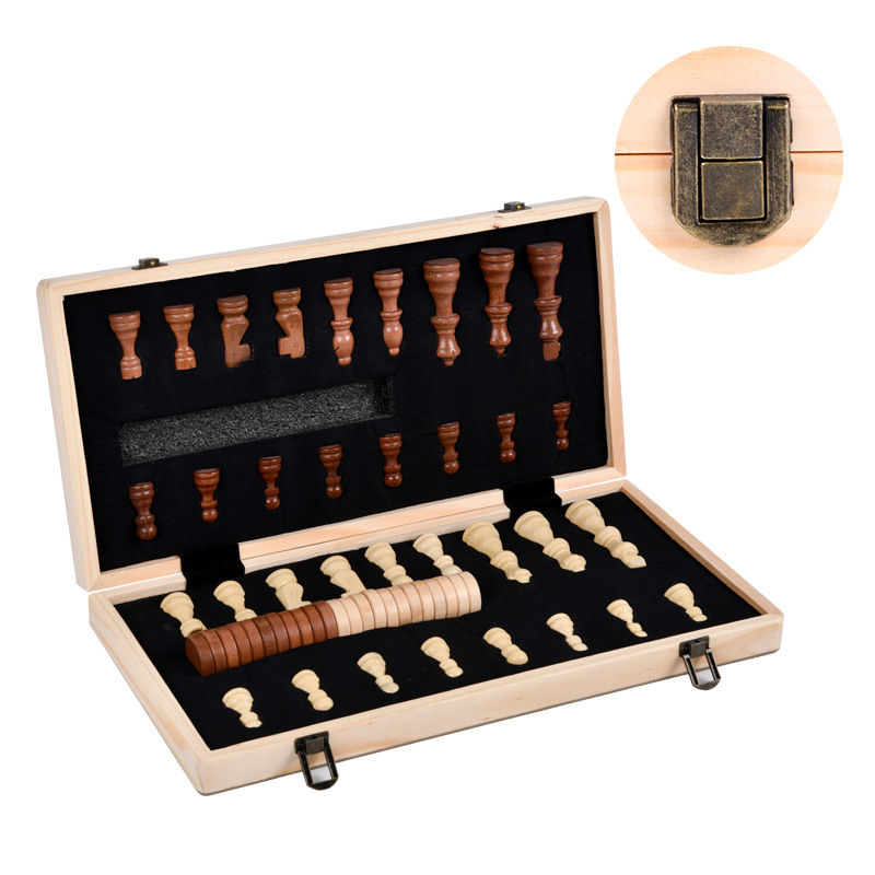 Wooden 2-in-1 Magnetic Chess S - đánh giá và giá Board Game Queen